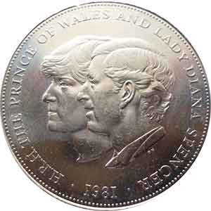 British crown coins minted from 1965 to 1981