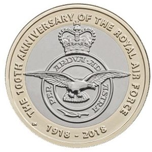 Royal Air Force anniversary two pound