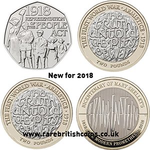 New 2018 UK coin designs